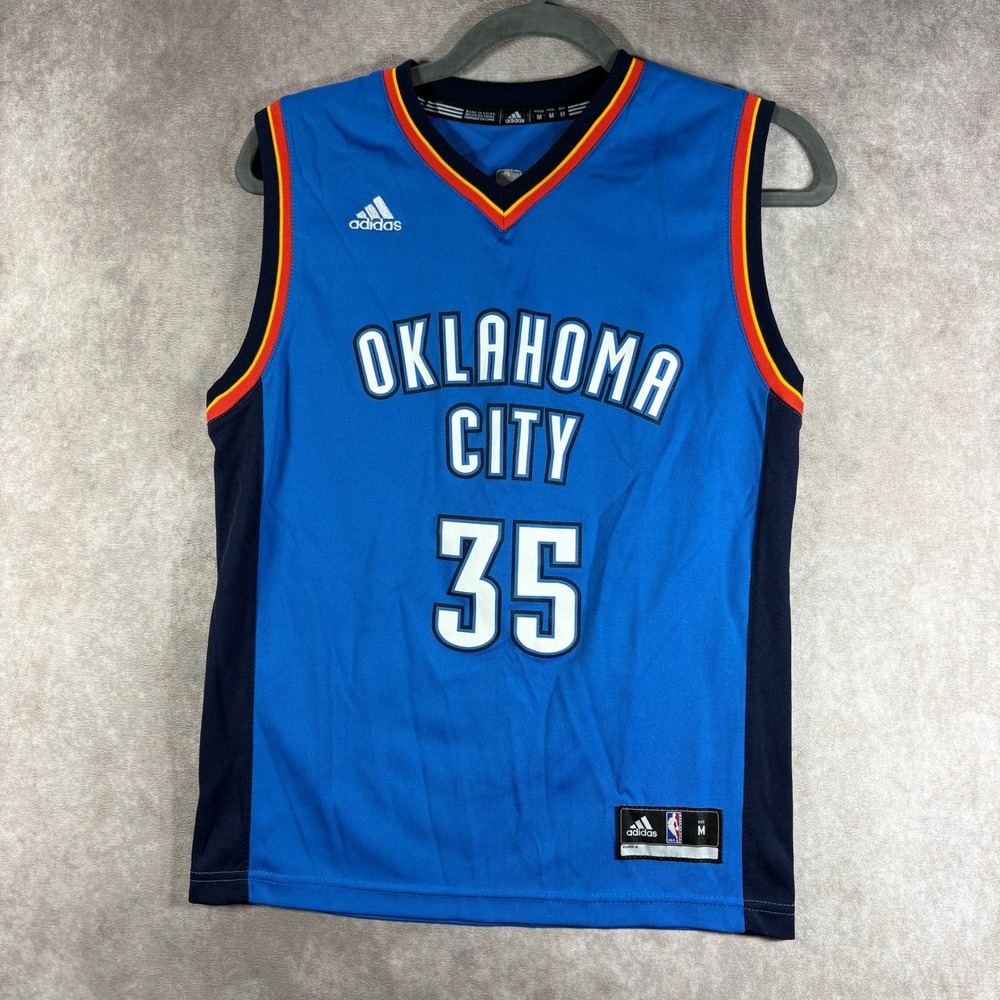 Adidas Jersey Kid M Blue Oklahoma City 35 Kevin Durant NBA Basketball Sportswear